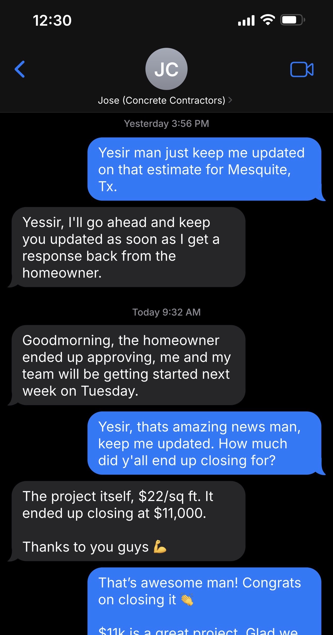 Jose - Concrete text conversation